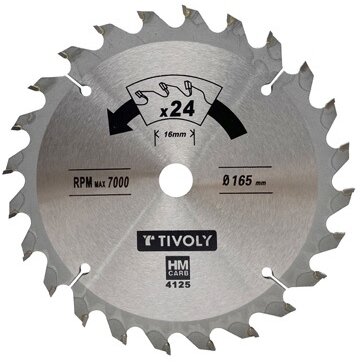 Diskinis pjūklas medžiui 210x30mm, z24, 15°, (20mm adapteris)
