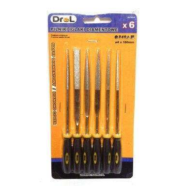 Drel Deimantinės dildės 160 mm, 6 vnt.