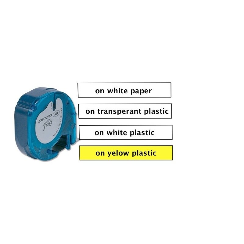 Dymo Juost. LETRATAG 12 mm, plast. - geltona Dymo Juost. LETRATAG 12 mm, plast. - geltona