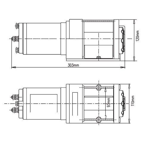 Elektrinė gervė 12V 2500LBS/1134KG (metalinis lynas) 1 Elektrinė gervė 12V 2500LBS/1134KG (metalinis lynas) 1
