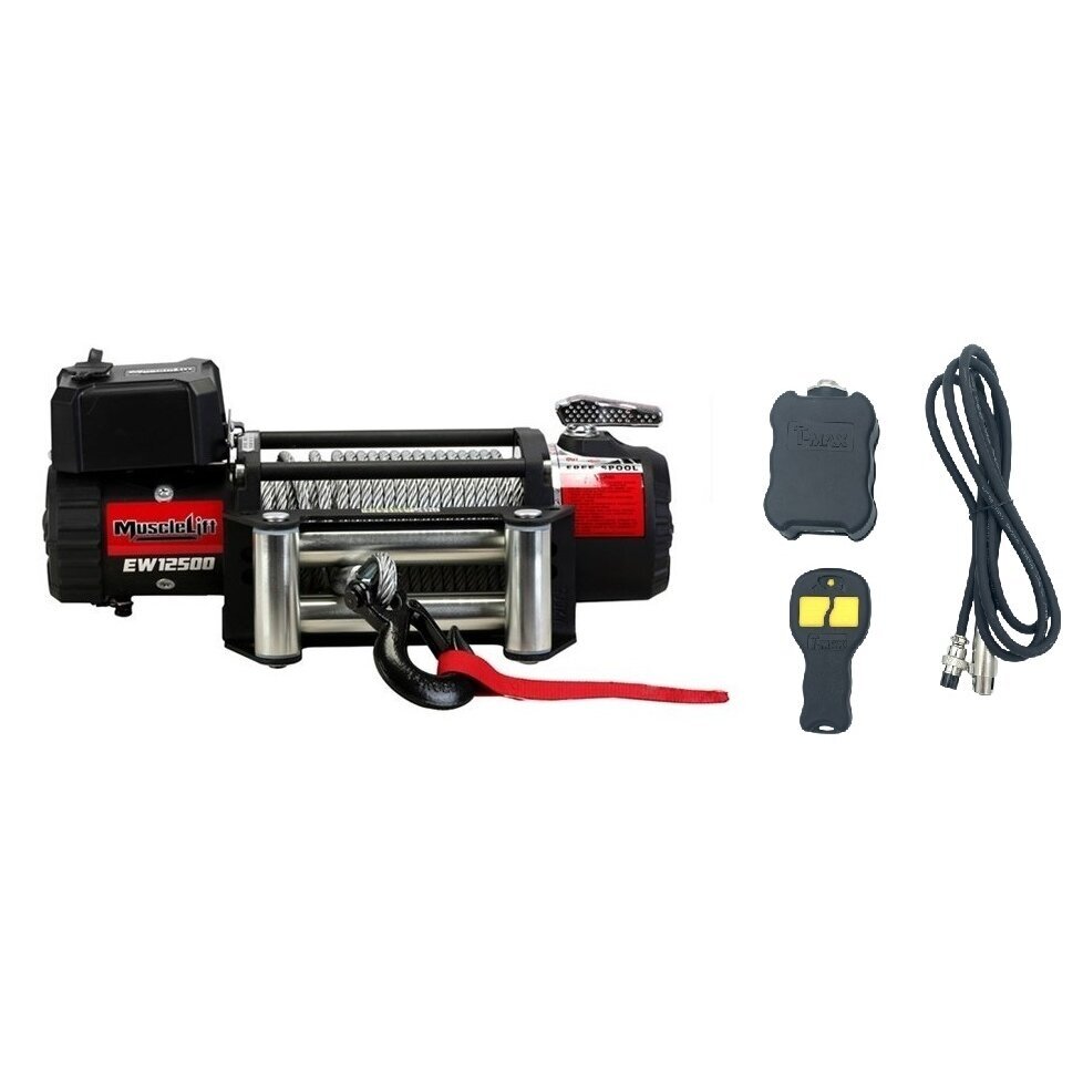 Elektrinė gervė (Muscle Lift) 12V 12500Lbs/5665kg, (Radio valdymas) Elektrinė gervė (Muscle Lift) 12V 12500Lbs/5665kg, (Radio valdymas)