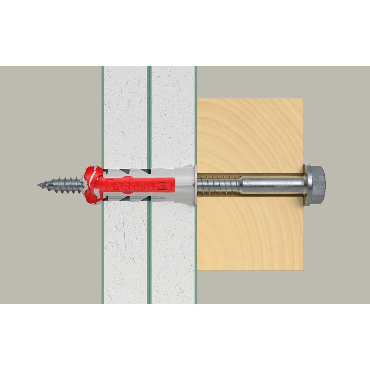 Fischer Dvikomp. kaiš. su varžtu 10x50 mm, 4 vnt. 1 Fischer Dvikomp. kaiš. su varžtu 10x50 mm, 4 vnt. 1