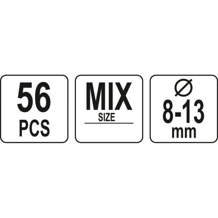 Fiksuojamų varžtų / kaiščių rinkinys (56vnt) 3 Fiksuojamų varžtų / kaiščių rinkinys (56vnt) 3