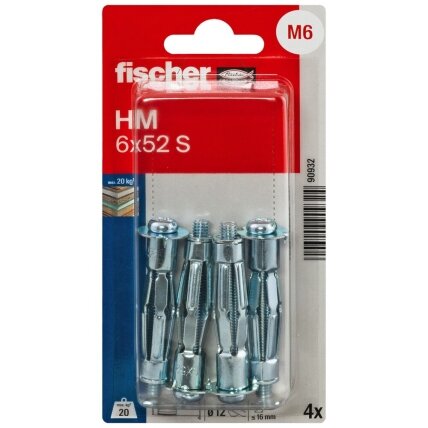 Fischer Ankeris Fischer, GKP 6x52, 4 vnt. 4 Fischer Ankeris Fischer, GKP 6x52, 4 vnt. 4