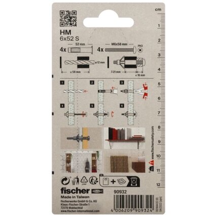 Fischer Ankeris Fischer, GKP 6x52, 4 vnt. 5