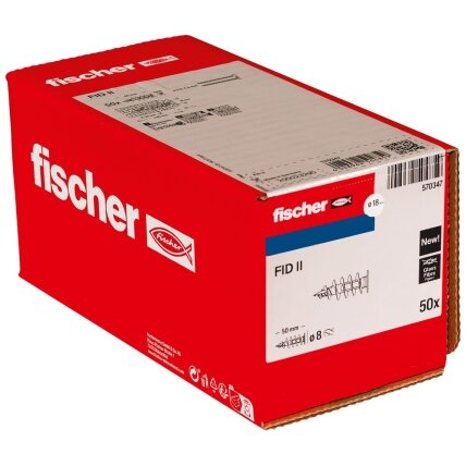 Fischer Kaištis izoliacinėms medžiagoms FID50 II ,Fischer 50 vnt. 1 Fischer Kaištis izoliacinėms medžiagoms FID50 II ,Fischer 50 vnt. 1