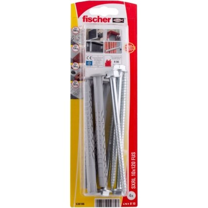 Fischer Kaištis su varžtu SXRL 10 x 120 FUS 4 vnt. Fischer Kaištis su varžtu SXRL 10 x 120 FUS 4 vnt.