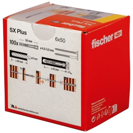 Fischer Univers. prailg. kaišt. SX Plus 6x50 mm, 100 vnt. 4