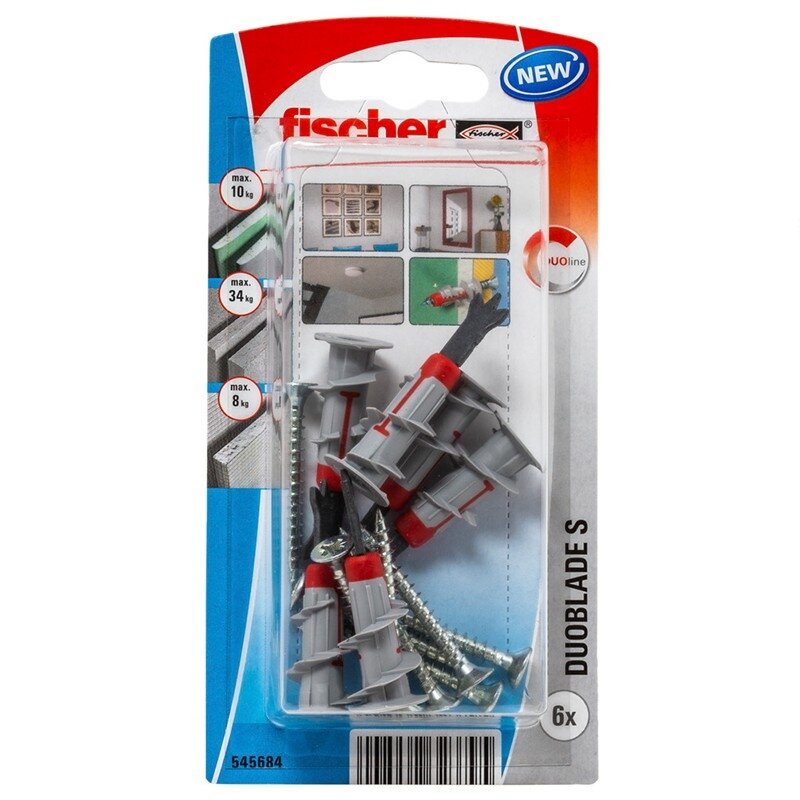 Fischer Kaiščiai gipso kart. DUOBLADE S, 6vnt. 4 Fischer Kaiščiai gipso kart. DUOBLADE S, 6vnt. 4