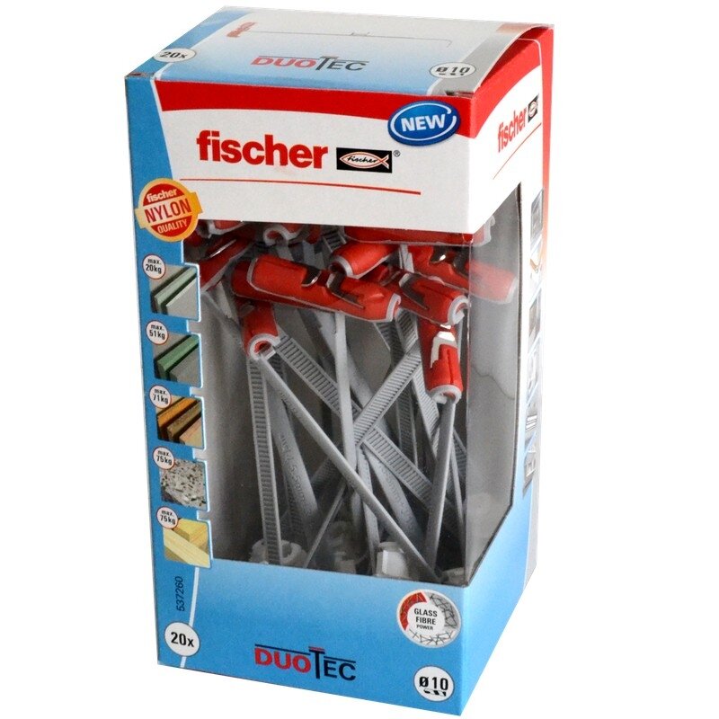 Fischer Kaiščiai gipso kartonui DUOTEC 10, 20 vnt. 6 Fischer Kaiščiai gipso kartonui DUOTEC 10, 20 vnt. 6