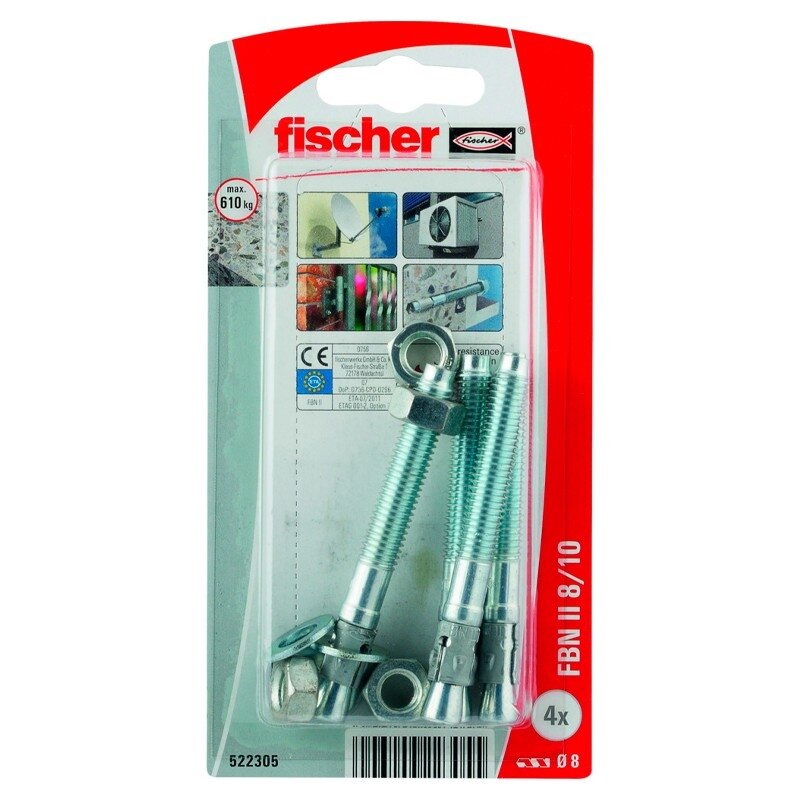 Fischer Metalinis pleištinis ankeris FBN II 10/30 (10x106), 4 vnt. 3