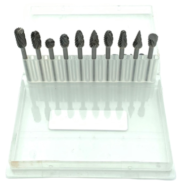 Frezų kietmetalio rinkinys Ø6x3mm 10vnt.