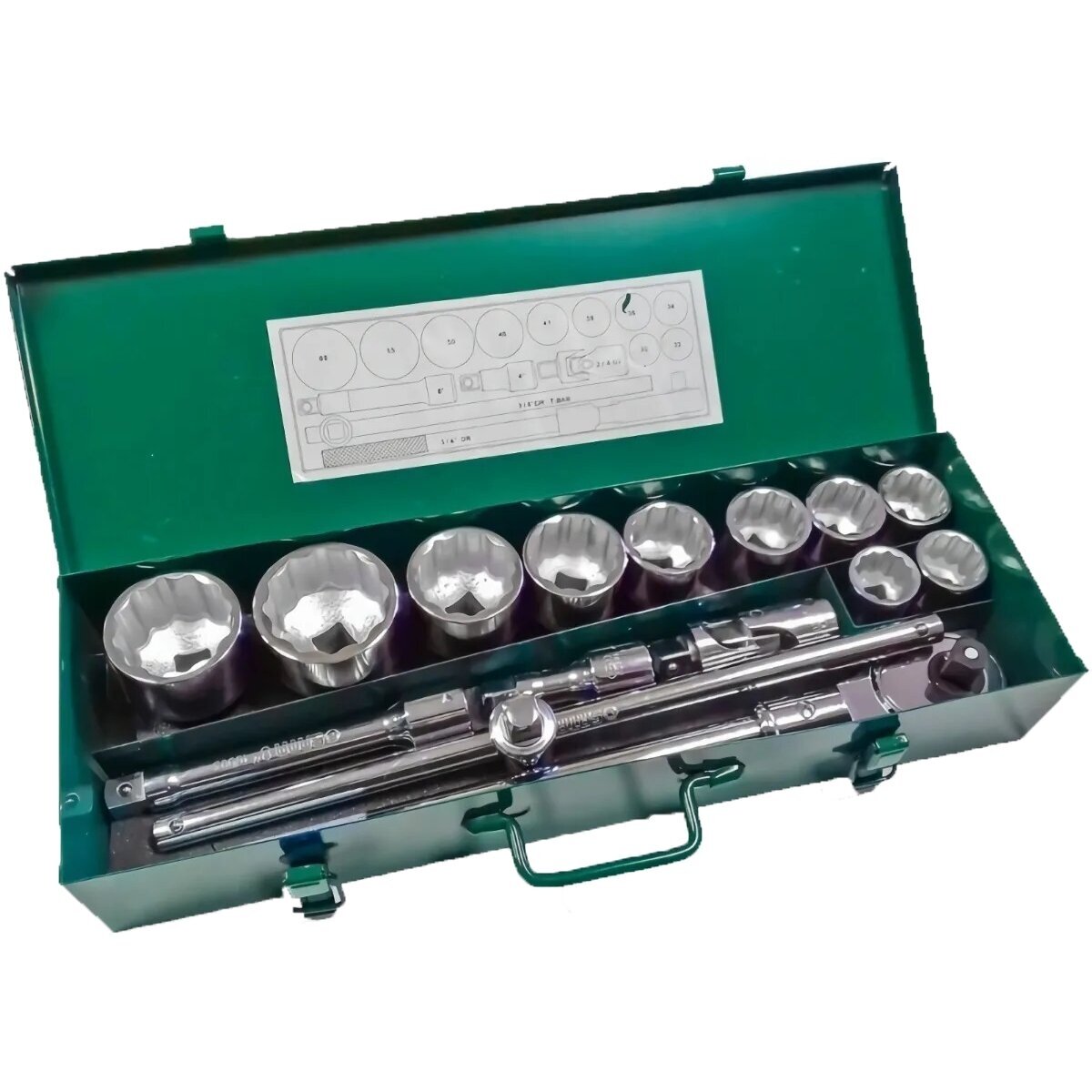 Galvučių rinkinys 3/4" 15vnt. (Colinė sistema) Galvučių rinkinys 3/4" 15vnt. (Colinė sistema)
