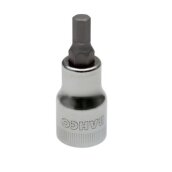 Galvutė su šešiakampiu antgaliu 1/2" 4mm L-60mm 7809M Galvutė su šešiakampiu antgaliu 1/2" 4mm L-60mm 7809M