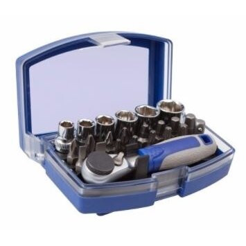 Galvučių 6-13mm ir priedų rinkinys 1/4" 23 vnt PH1/2, PZ1/2, HEX 3/4/5/6, Torx T10/15/20/25/30, SL 4/6 Irimo Galvučių 6-13mm ir priedų rinkinys 1/4" 23 vnt PH1/2, PZ1/2, HEX 3/4/5/6, Torx T10/15/20/25/30, SL 4/6 Irimo