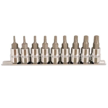 Galvučių su antgaliais rinkinys 3/8" (TORX Plus) 9vnt. Galvučių su antgaliais rinkinys 3/8" (TORX Plus) 9vnt.