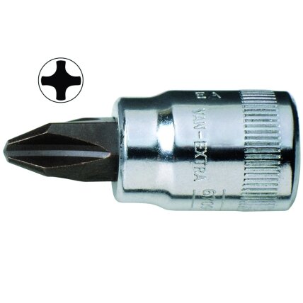 Galvutė su antgaliu 1/4" PH2 6709PH Galvutė su antgaliu 1/4" PH2 6709PH