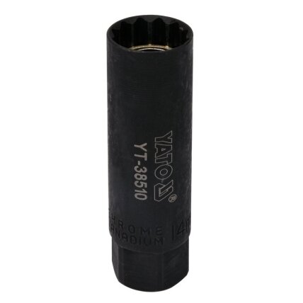 Galvutė žvakei 3/8'' 14mm (plonasienė)(12-kamp) Galvutė žvakei 3/8'' 14mm (plonasienė)(12-kamp)