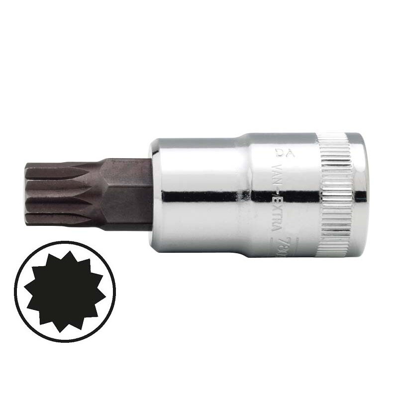 Galvutė su antgaliu 7809XZN M16 60mm 1/2"
