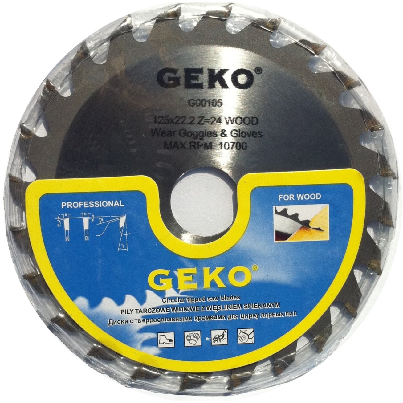 Geko Pjovimo diskas ECO 125x22,2x40T Geko Pjovimo diskas ECO 125x22,2x40T