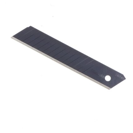 Geležtė nulaužiama peiliui 18mm (juoda) SK4 10vnt. Geležtė nulaužiama peiliui 18mm (juoda) SK4 10vnt.