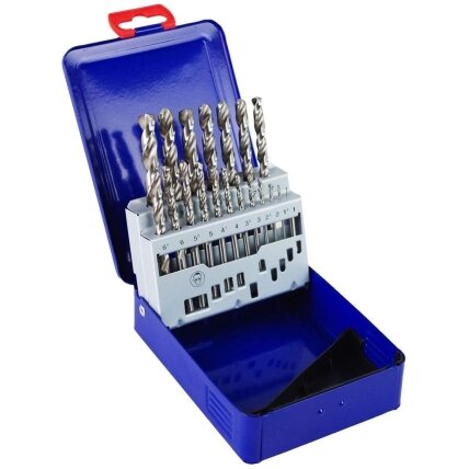 Grąžtų metalui rinkinys DIN338 19vnt. (1-10mm) Užgaląstas kampas Grąžtų metalui rinkinys DIN338 19vnt. (1-10mm) Užgaląstas kampas