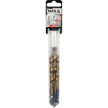 Grąžtų rinkinys HSS 1/4" (5vnt)(titano) 4.0-10.0mm 1