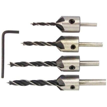 Grąžtų rinkinys medžio įgilinimui (regul.)(4vnt) 3-6mm Grąžtų rinkinys medžio įgilinimui (regul.)(4vnt) 3-6mm