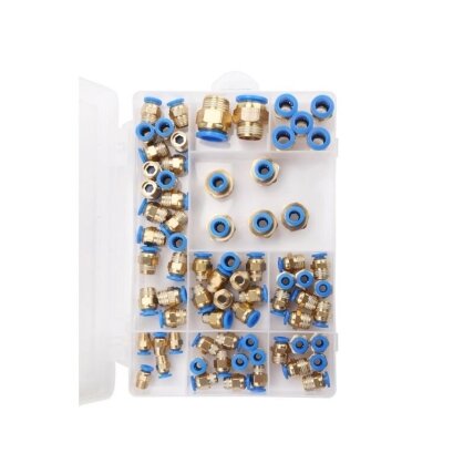 Greito jungimo vožtuvų su sriegiais rinkinys (4 - 16mm)(1/8"+1/4"+1/2") 72vnt. 1 Greito jungimo vožtuvų su sriegiais rinkinys (4 - 16mm)(1/8"+1/4"+1/2") 72vnt. 1