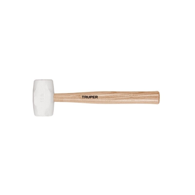 Guminis plaktukas su medine rankena. Galva 450g, 55mm smogiamoji plokštuma Truper®