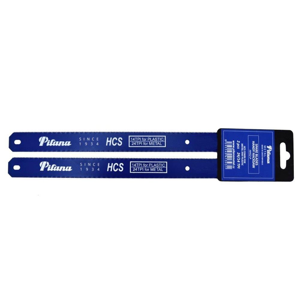 HCS dvipusė geležtė metalui/plastikui, 300x25mm 24/14TPI, 2vnt.