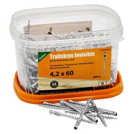 Heco Medsraigčiai terasoms "HECO" 4,2x60 A4, 200 vnt. 1