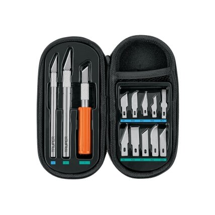 Hobby peilių rinkinys su dėklu, 11vnt Truper® Hobby peilių rinkinys su dėklu, 11vnt Truper®