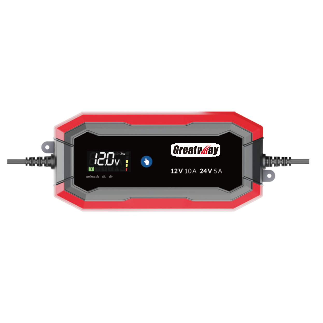 Įkroviklis akumuliatoriui automatinis LCD 12/24V 10A Įkroviklis akumuliatoriui automatinis LCD 12/24V 10A