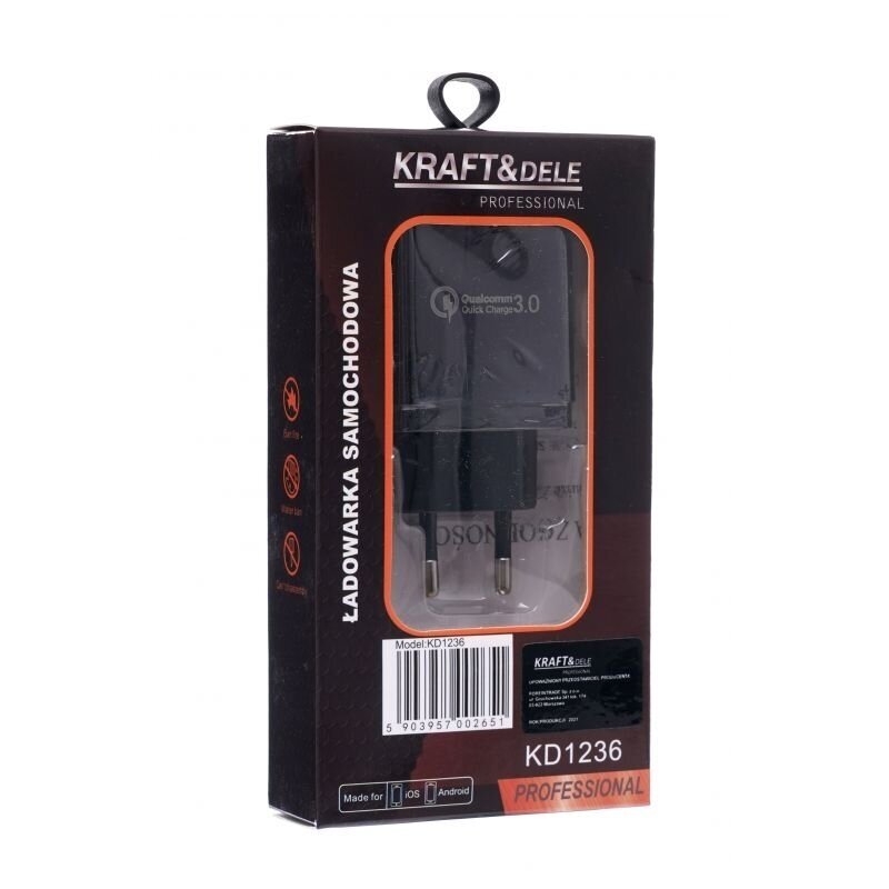 Įkroviklis 220V greito krovimo 2xUSB/2.1A +1USB/QC3.0 6