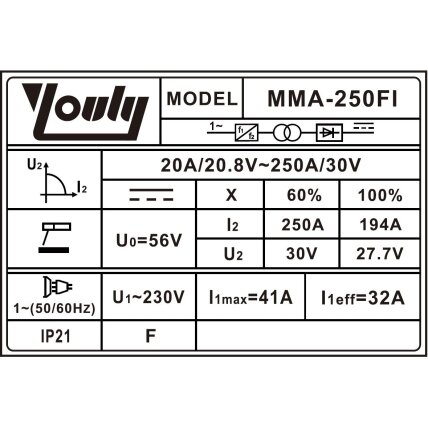 Inverterinis suvirinimo aparatas (IGBT) MMA 1 Inverterinis suvirinimo aparatas (IGBT) MMA 1