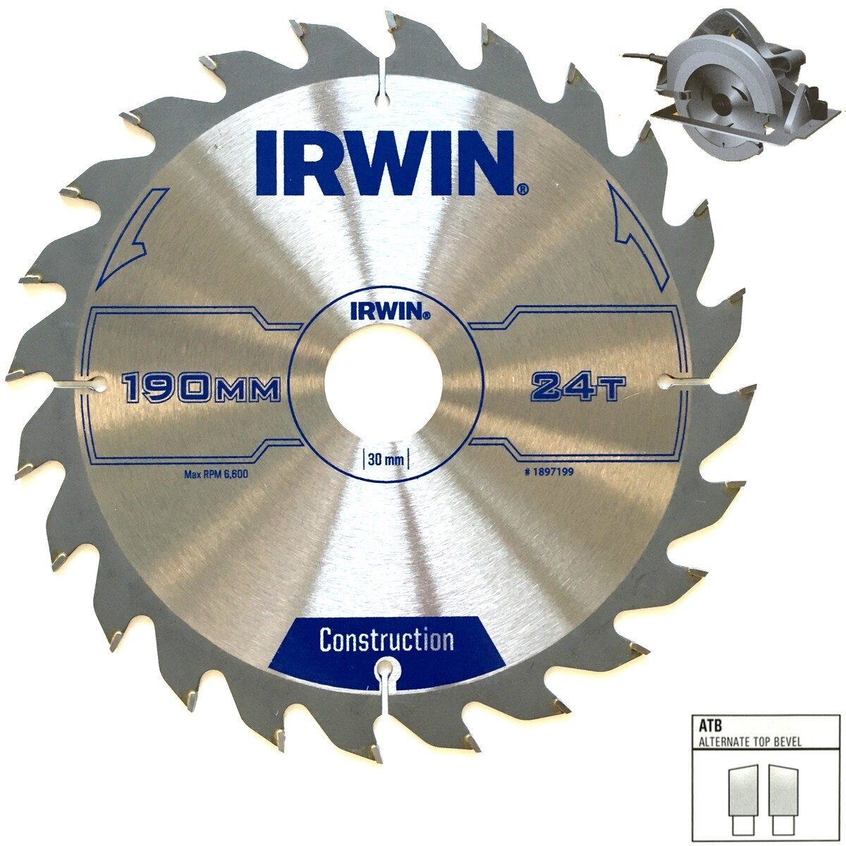 IRWIN Pjov. diskas 165x30(20,16)x30T 2,5 mm ATB