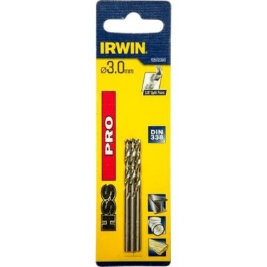 IRWIN Grąžtas metalui HSS PRO 3,0 mm, 3 vnt.