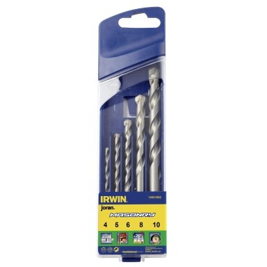 IRWIN Grąžtų rinkinys MASONRY 4-12 mm IRWIN Grąžtų rinkinys MASONRY 4-12 mm