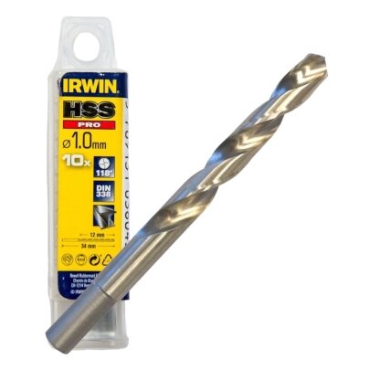 IRWIN Grąžtas metalui HSS PRO 1,0 x 12/34 mm IRWIN Grąžtas metalui HSS PRO 1,0 x 12/34 mm