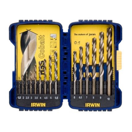 IRWIN Grąžtų rinkinys HSS Cobalt 1.5-10 mm 19 vnt. IRWIN Grąžtų rinkinys HSS Cobalt 1.5-10 mm 19 vnt.