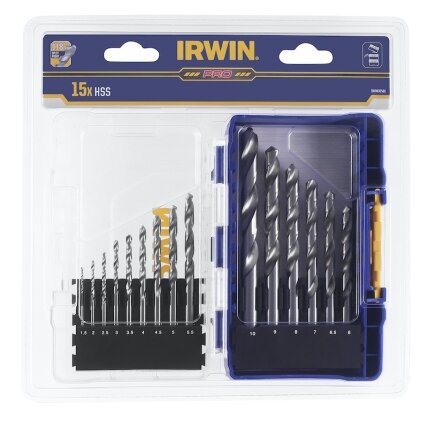 IRWIN Grąžtų rinkinys HSS PRO 15 vnt. 2 IRWIN Grąžtų rinkinys HSS PRO 15 vnt. 2
