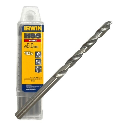 IRWIN Grąžtas metalui HSS PRO 5,0 x 52/86 mm IRWIN Grąžtas metalui HSS PRO 5,0 x 52/86 mm