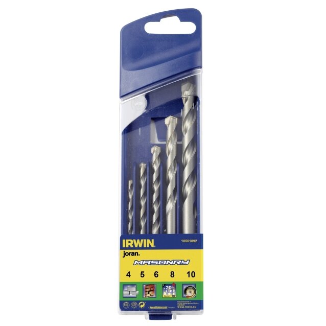 IRWIN Grąžtų rinkinys MASONRY 4-12 mm
