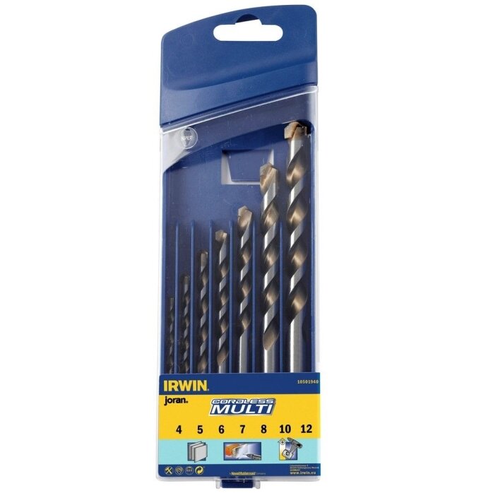 IRWIN Grąžtų rinkinys CORDLESS 4-1 2 mm, 7 vnt.