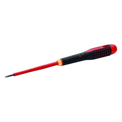 Izoliuotas atsuktuvas ERGO™ SLIM plokščias 0,8x4,0x100mm 1000V VDE lygiabriaunis Izoliuotas atsuktuvas ERGO™ SLIM plokščias 0,8x4,0x100mm 1000V VDE lygiabriaunis