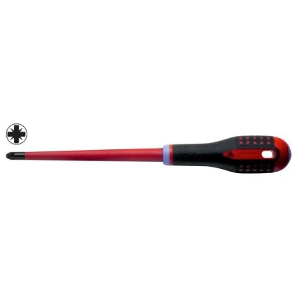 Izoliuotas atsuktuvas ERGO™ SLIM Pozidriv PZ1x80mm 1000V VDE Izoliuotas atsuktuvas ERGO™ SLIM Pozidriv PZ1x80mm 1000V VDE
