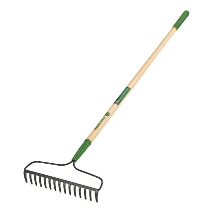 John Deere greblys su medine rankena, 166cm, 15 dantu John Deere greblys su medine rankena, 166cm, 15 dantu