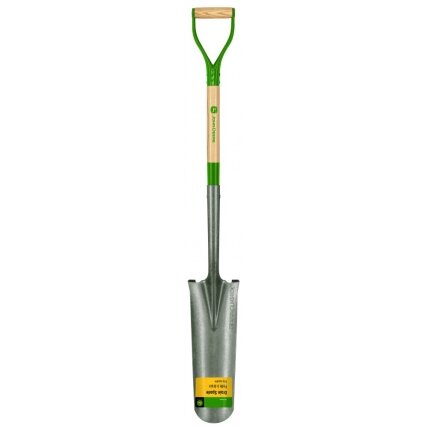 John Deere kastuvas su mediniu 123 cm kotu ir plienine D formos rankena John Deere kastuvas su mediniu 123 cm kotu ir plienine D formos rankena