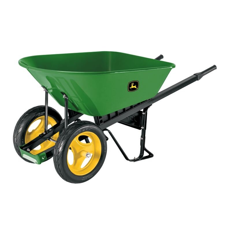 John Deere 120L dviejų ratų profesionalus karutis su metaline talpa John Deere 120L dviejų ratų profesionalus karutis su metaline talpa